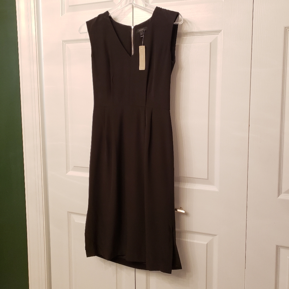 J. Crew NWT black silk dress